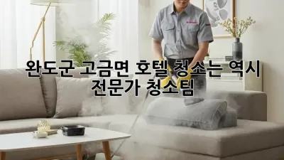 완도군 고금면 호텔 청소는 역시 👍 전문가 청소팀!