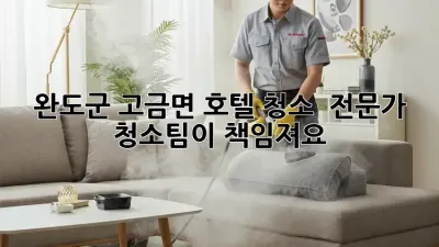 완도군 고금면 호텔 청소, ✨ 전문가 청소팀이 책임져요!