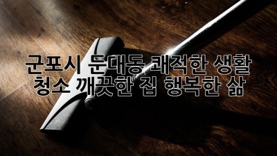 군포시 둔대동 쾌적한 생활 청소: 깨끗한 집, 행복한 삶